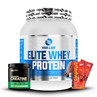 Proteína Yava Elite Whey Protein 1Kg Chocolate+Creatina ON 300Gr+2 Diabolus